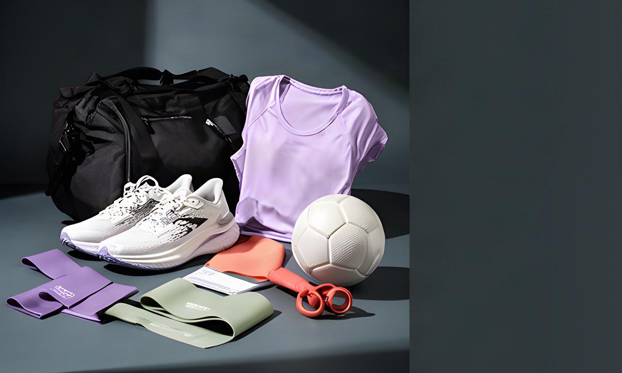 Sportkleding en schoenen klaar voor hardlopen, fitness en teamsport